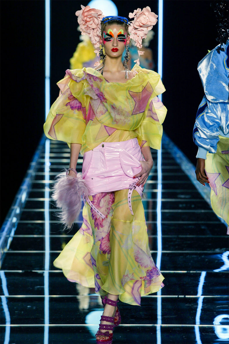 Christian Dior Fall 2003 Silk Chiffon Printed Maxi Skirt