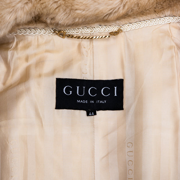 Gucci x Tom Ford Fall 1995 White faux fur coat ref.705723 - Joli Closet