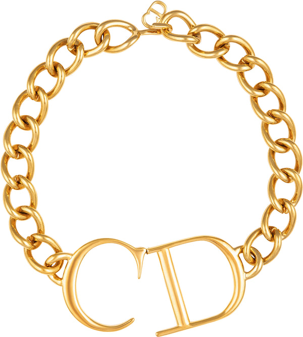 Christian Dior Fall 2000 Giant CD Choker Necklace