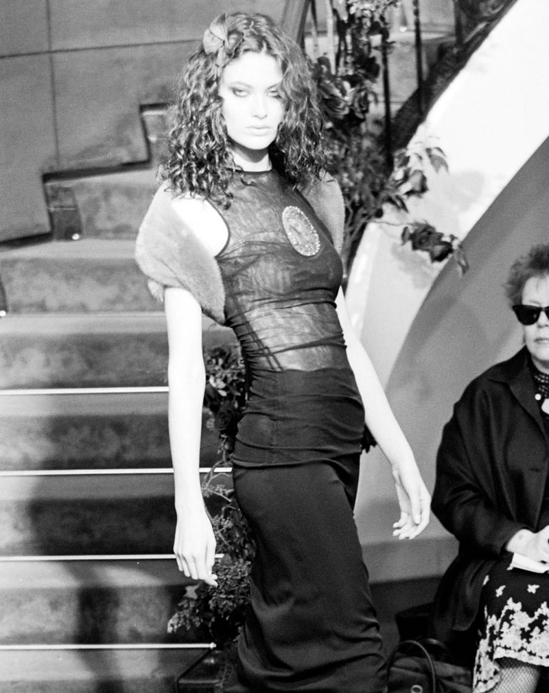 Dolce & Gabbana Spring 1998 Sheer Embellished Madonna Dress