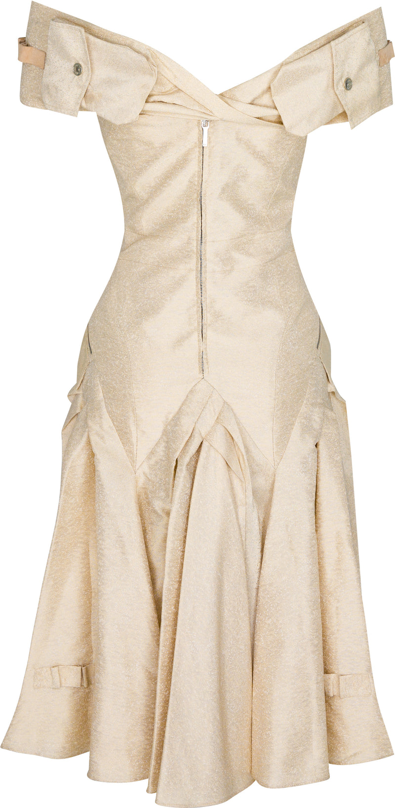 Christian Dior Spring 2003 Silk Jacquard Corset Dress