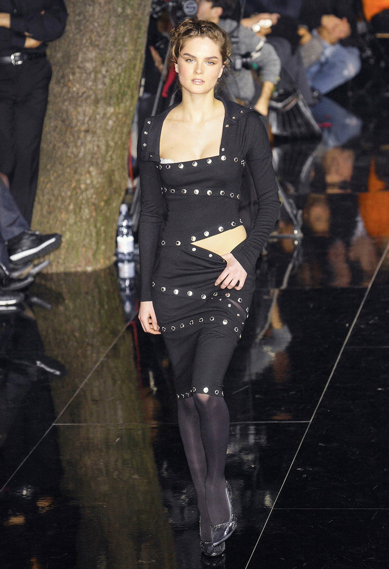 Dolce & Gabbana Fall 2003 Runway Snap Convertible Knit Dress