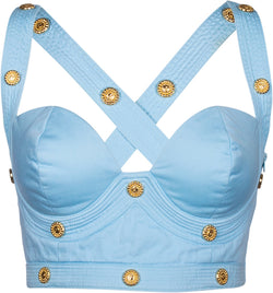 Gianni Versace Studded Bustier