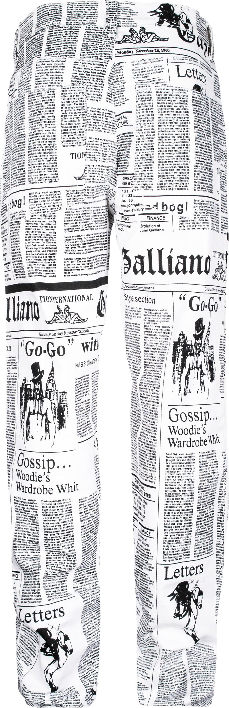 John Galliano Gazette Newspaper Jeans