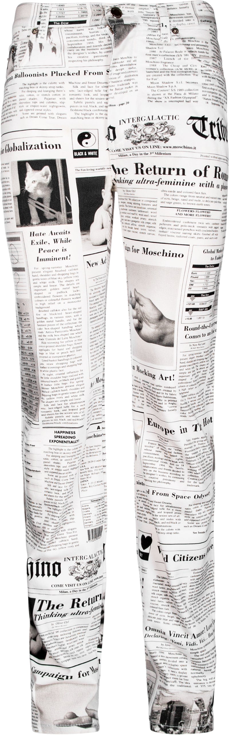 Moschino Newspaper Printed Jeans