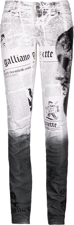 John Galliano Gazette Ombre Newspaper Jeans