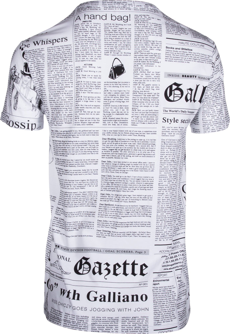 John Galliano Gazette Newspaper Tee Shirt