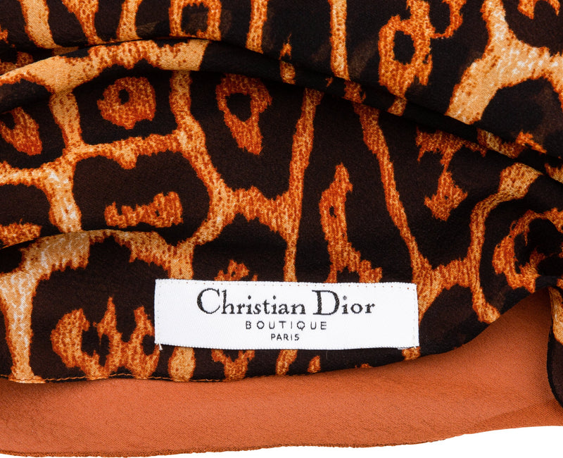 Christian Dior Fall 2004 Silk Chiffon Dice Embellished Dress