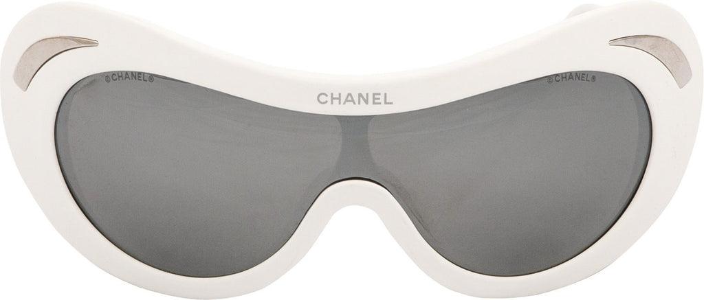 CHANEL Vintage 2000's Black Mask Sunglasses 