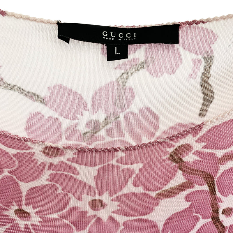 Gucci cherries print jersey bikini set in ivory