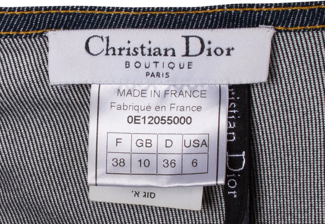 Christian Dior Spring 2000 Runway Saddle Halter Denim Top | EL CYCER