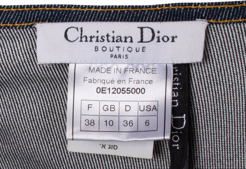 Christian Dior Spring 2000 Runway Saddle Halter Denim Top