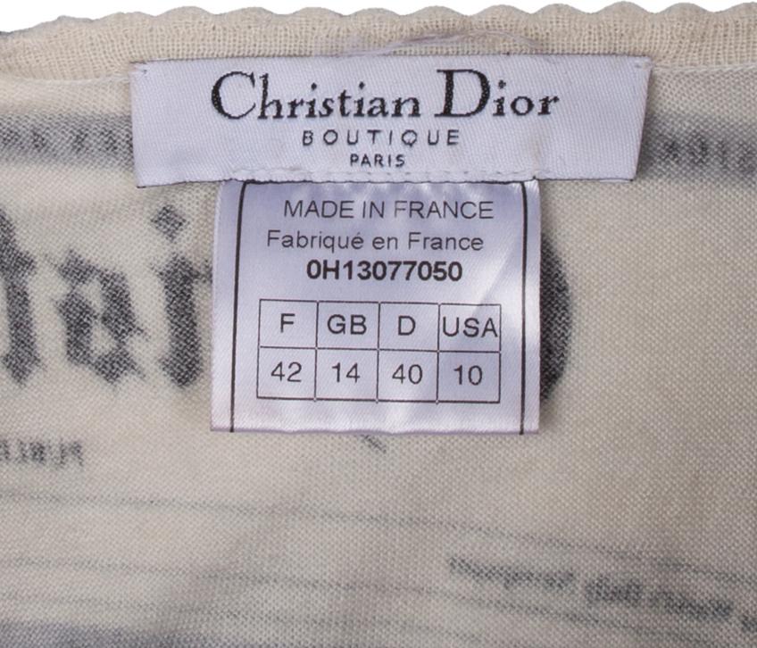 Christian Dior Fall 2000 Runway Wrap Newspaper Top | EL CYCER