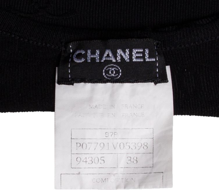 Chanel Spring 1997 Black Logo One-Piece