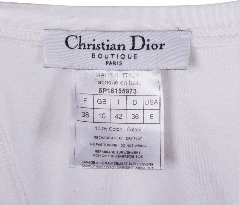 Christian Dior Logo Peace Sign Swarovski Tank