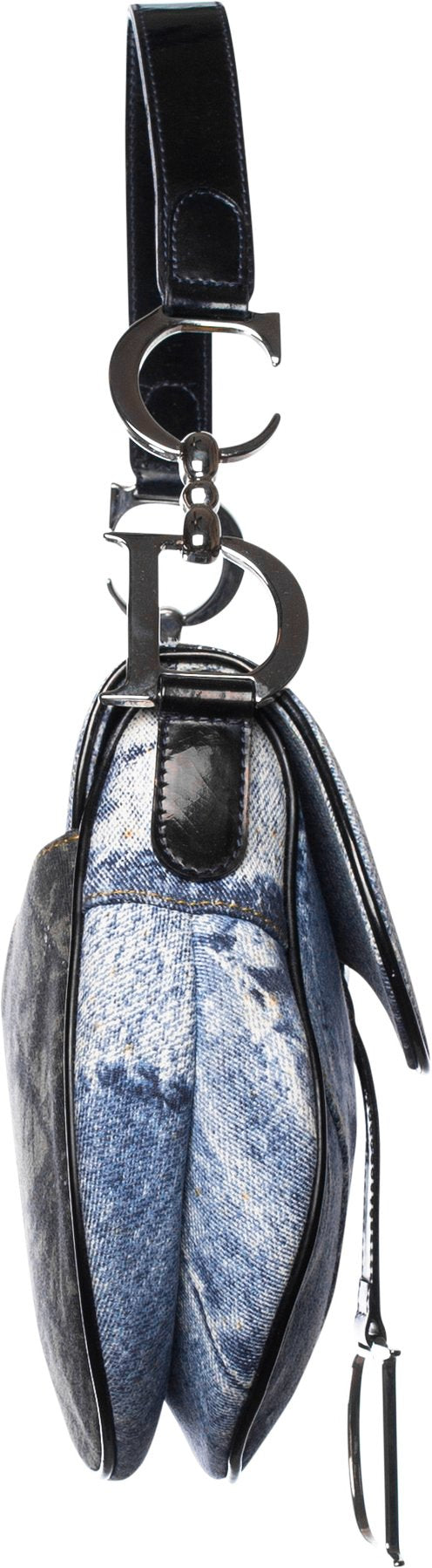 Christian Dior Oblique Denim Saddle Bag