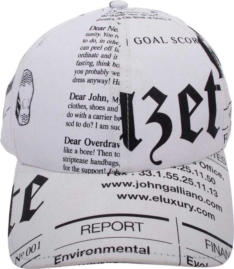 John Galliano Gazette Newspaper Hat
