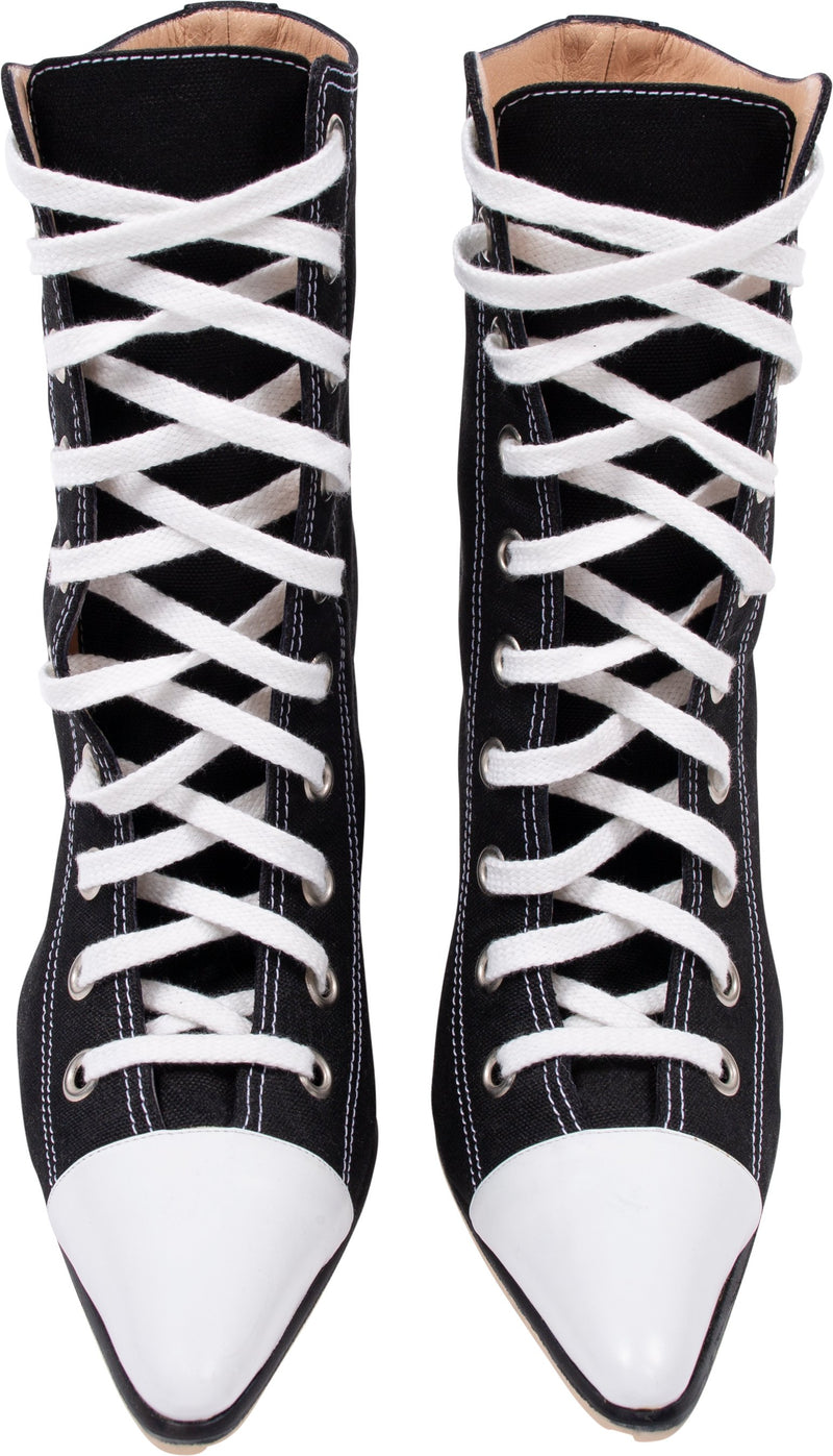 Manolo Blahnik Lace-up Canvas Sneaker Boots