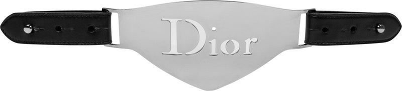 Christian Dior Giant Silver Plate Logo Belt