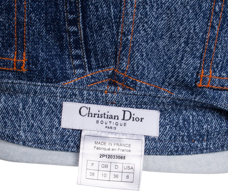 Christian Dior Trompe L'oeil Denim Skirt