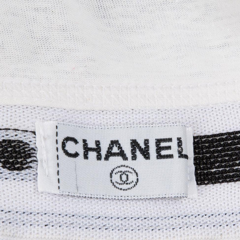 Chanel Logo Cropped Sports Bra Top