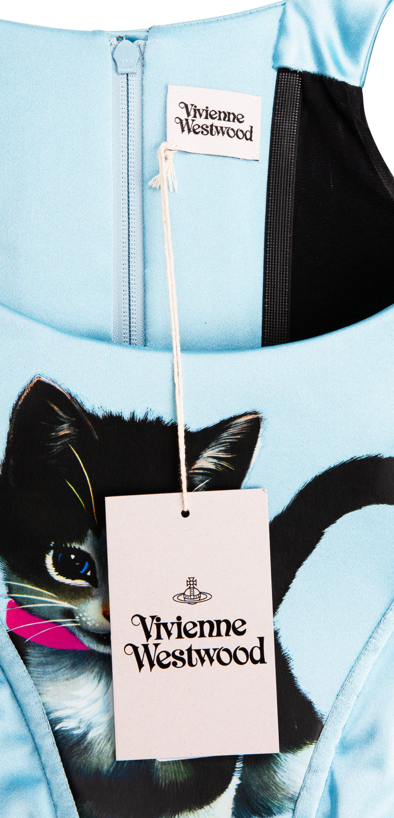 Vivienne Westwood Reissue Blue Satin Cat Corset