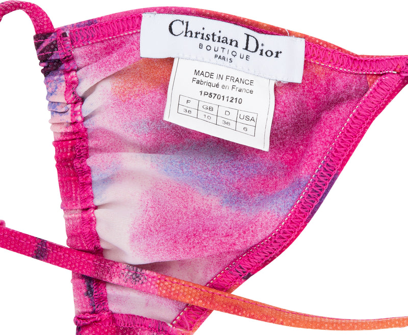 Christian Dior Spring 2001 Logo Embellished Bikini