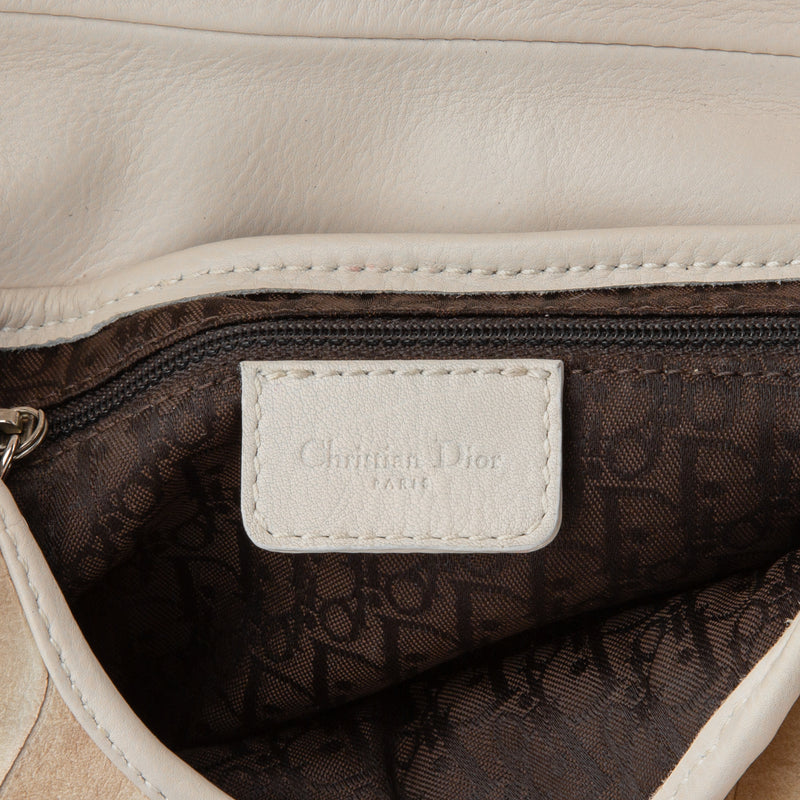 Christian Dior Beige Leather Saddle Bag