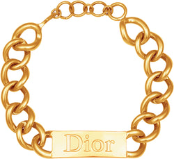 Christian Dior Fall 2000 Runway Jumbo Logo ID Choker Necklace