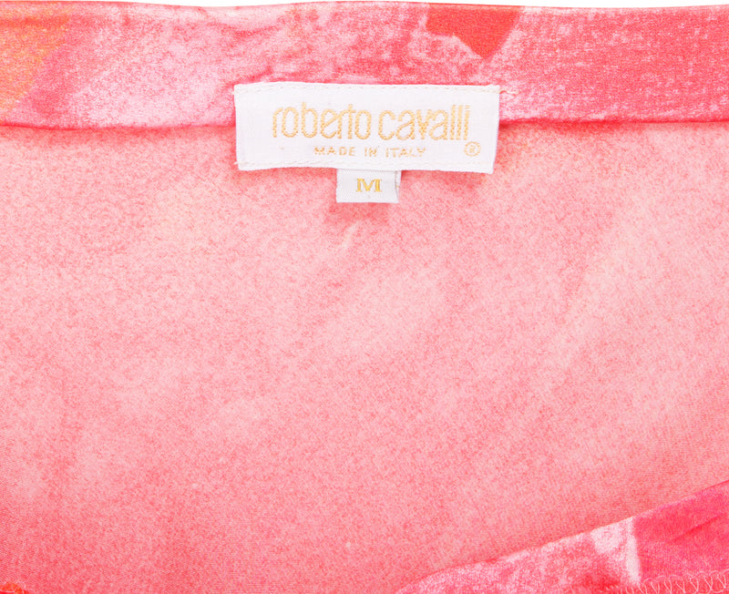 Roberto Cavalli Spring 2000 Runway Printed Crystal Harness Gown