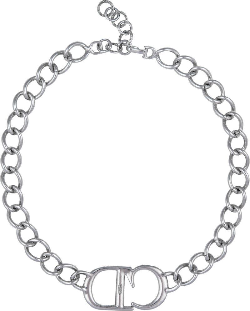 Christian Dior Fall 2000 Pavé Logo Choker Necklace