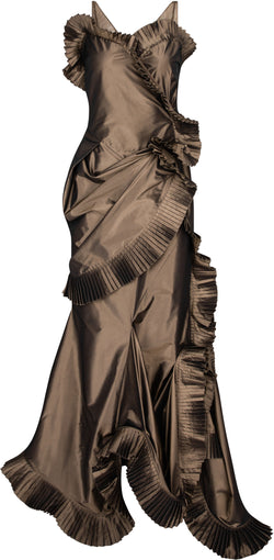 Christian Dior Fall 2006 Runway Draped Ruffle Gown