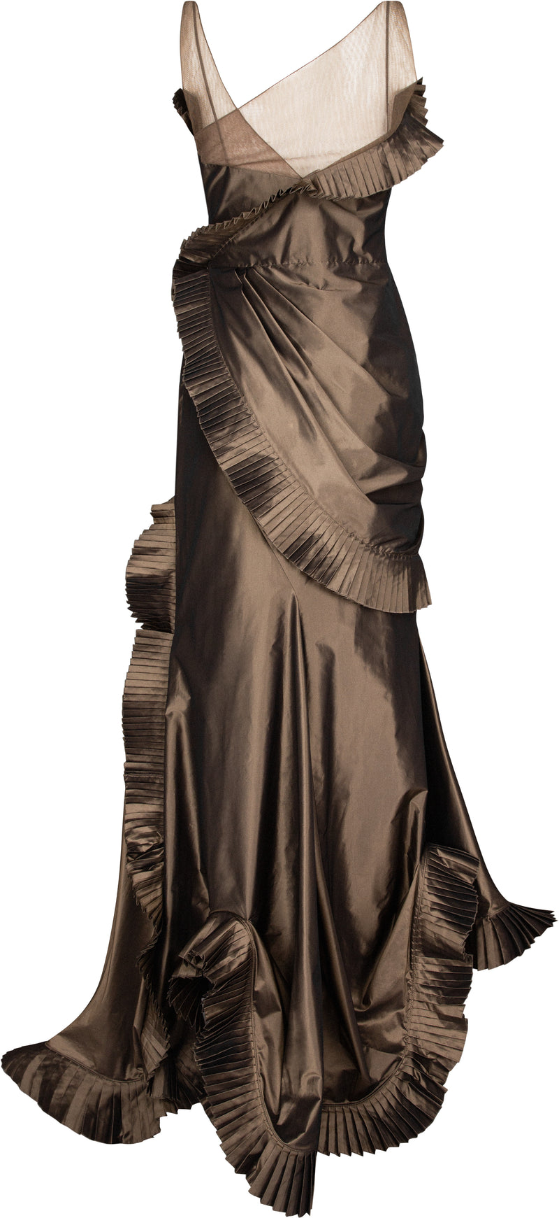 Christian Dior Fall 2006 Runway Draped Ruffle Gown