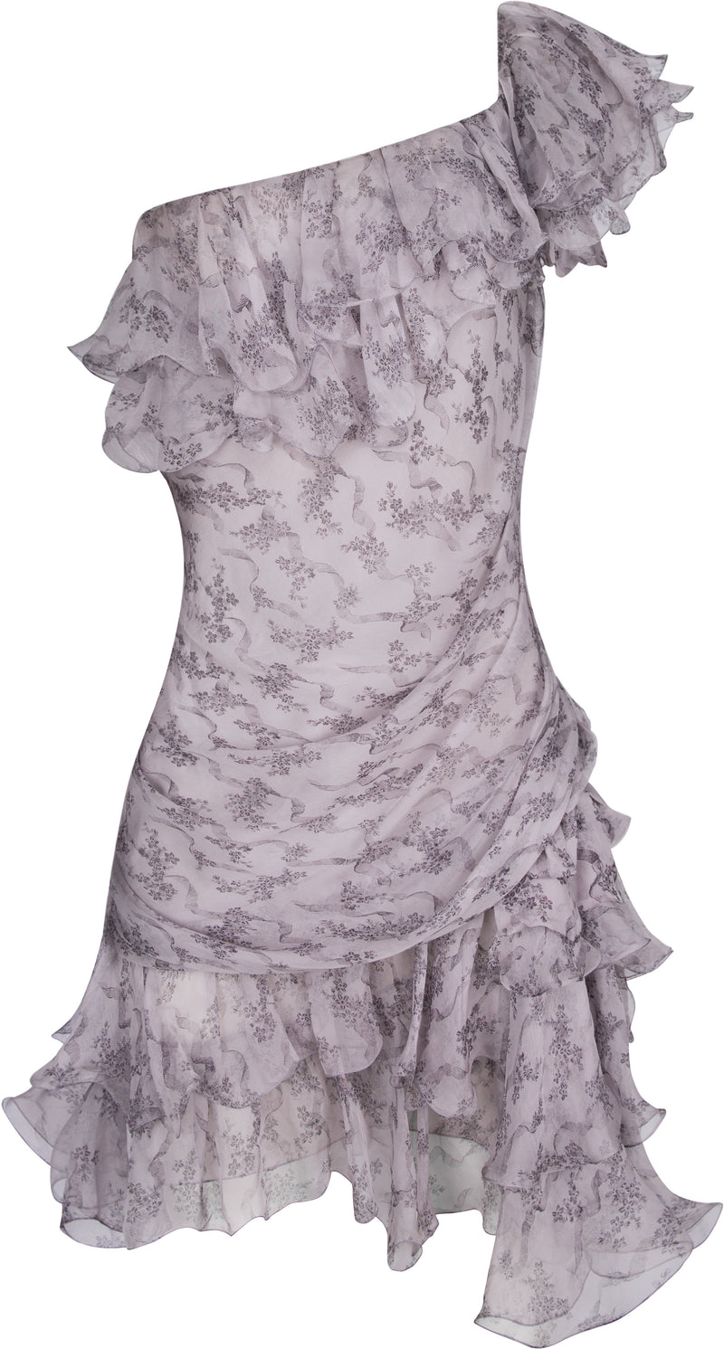 Christian Dior Fall 2010 Silk One-Shoulder Mini Dress