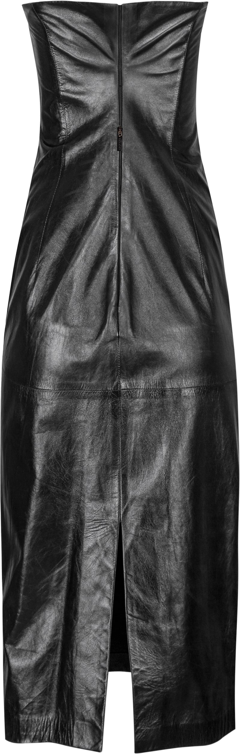 Gucci Spring 2001 Runway Leather Bustier Dress