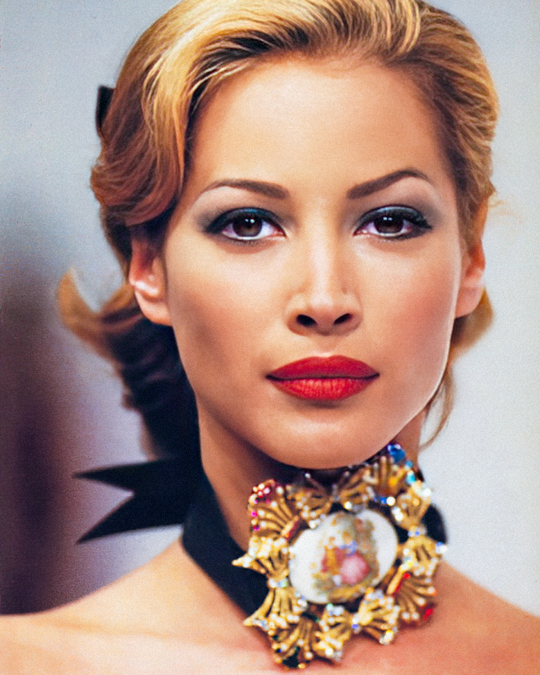 Dolce & Gabbana Fall 1992 Portrait Embellished Choker Necklace