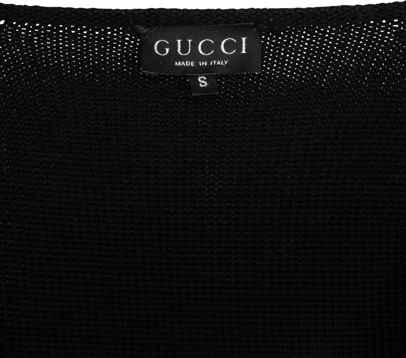 Gucci Fall 1996 Runway Logo Embellished Knit Tunic