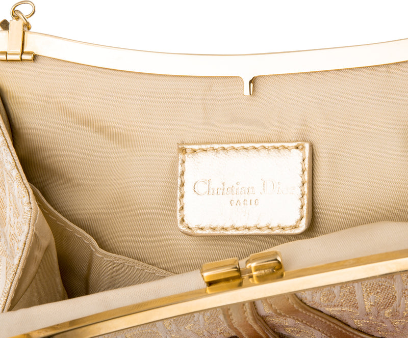 Christian Dior Diorissimo Gold Mini Saddle Bag