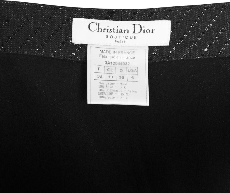 Christian Dior Spring 2003 Black Pants