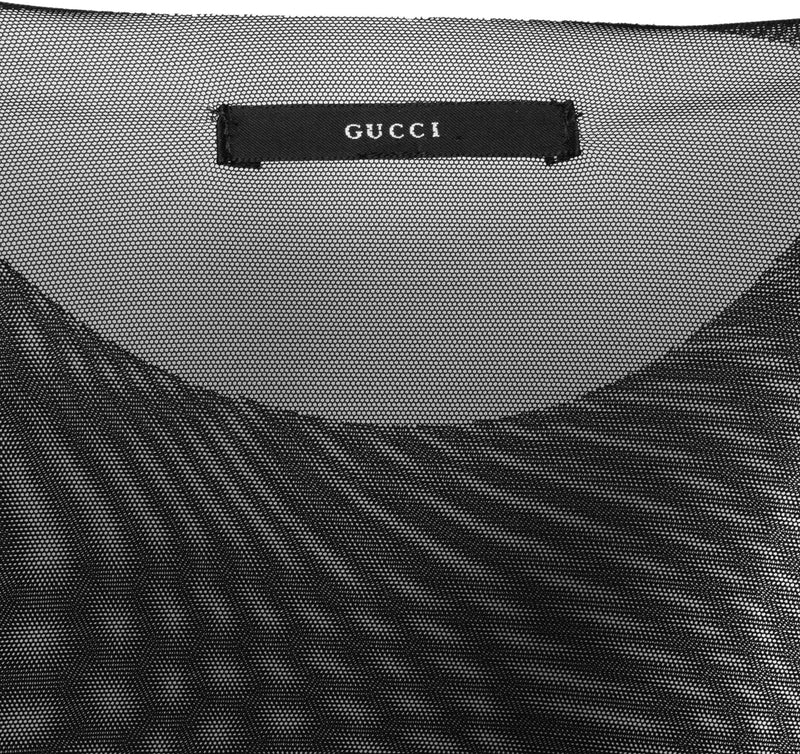 Gucci Spring 1998 Transparent Mesh Maxi Dress