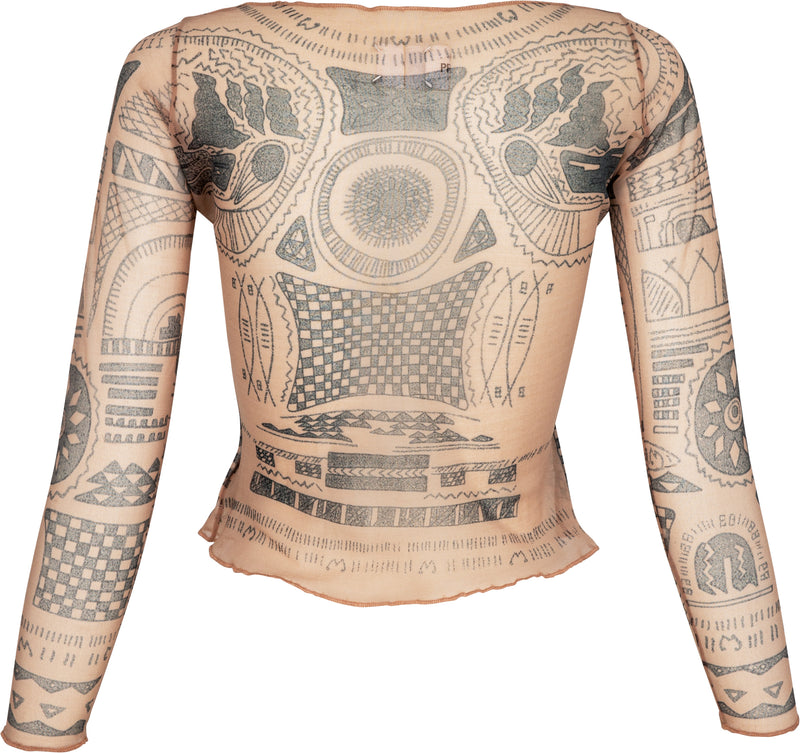 mesh tattoo shirt