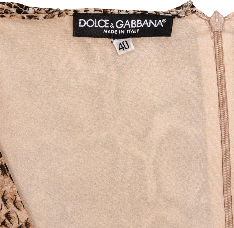 Dolce & Gabbana Spring 2005 Runway Embellished Plunge Dress