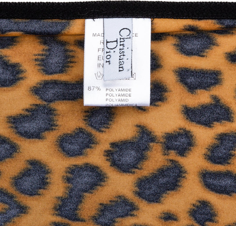 Christian Dior Leopard Print Embellished Logo Bikini