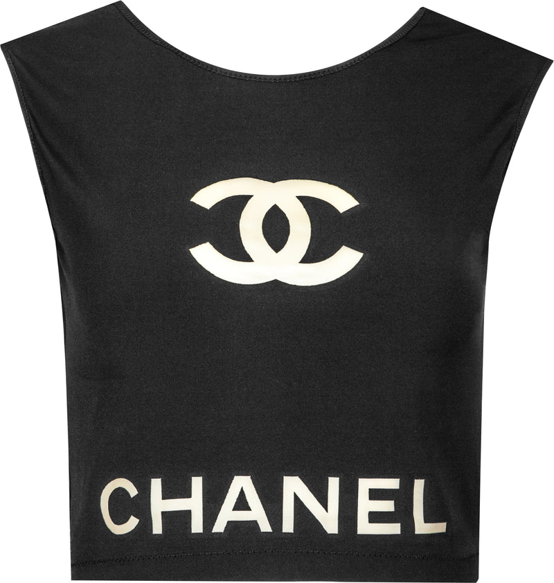 chanel black and white top