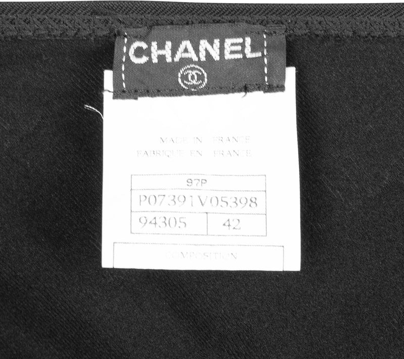 Chanel Spring 1997 Black Embroidered Logo Jumpsuit
