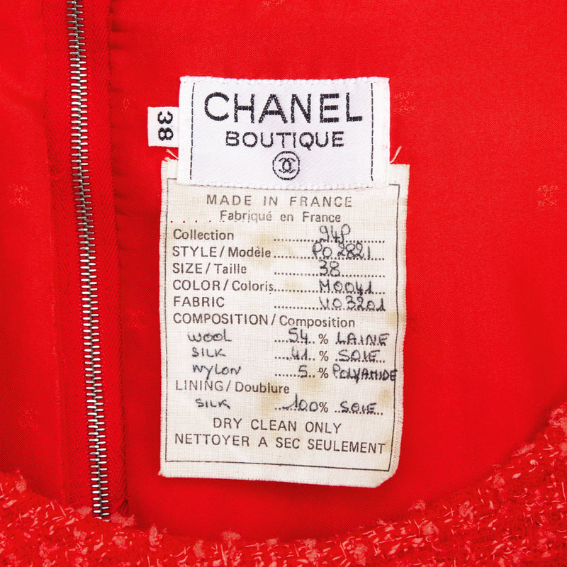 Chanel Spring 1994 Runway Tweed Mini Dress