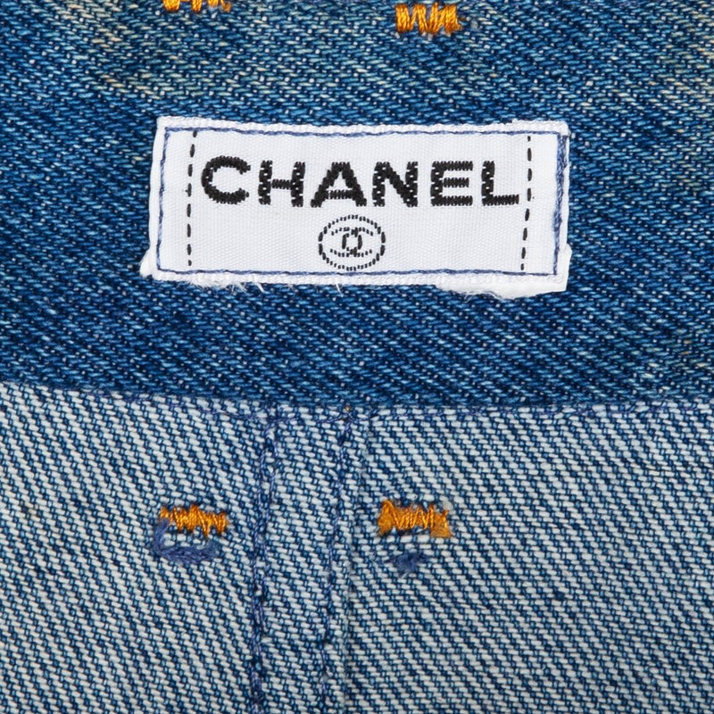 Chanel Spring 1994 Runway Logo Pocket Jeans