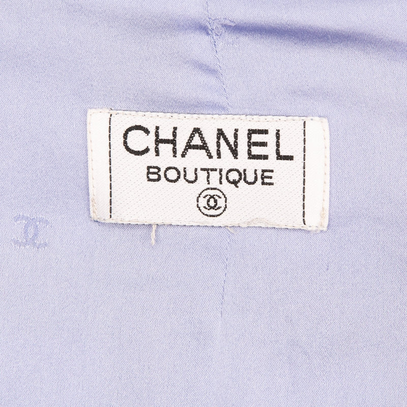 Chanel Spring 1995 Blue Tweed Campaign Runway Suit