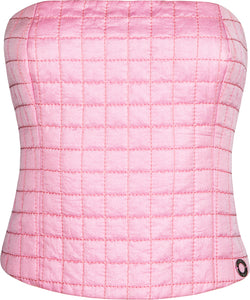 Chanel Spring 2000 Pink Quilted Bustier Top