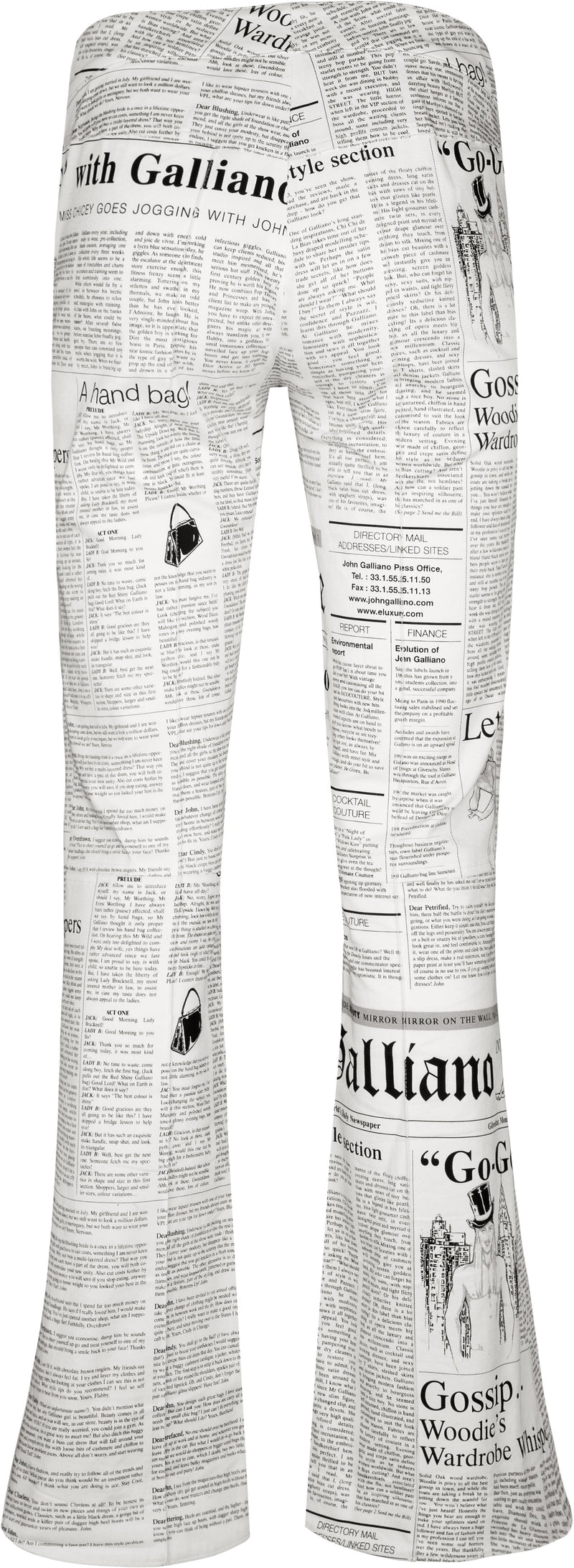 John Galliano Gazette Beige Newspaper Jeans